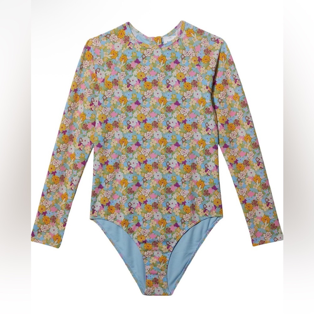 NEW Roxy Girl's Nostalgic Seaside One-Piece Rashguard Sz: 10